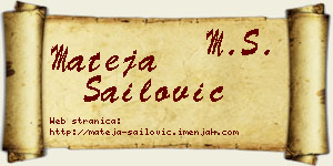 Mateja Sailović vizit kartica